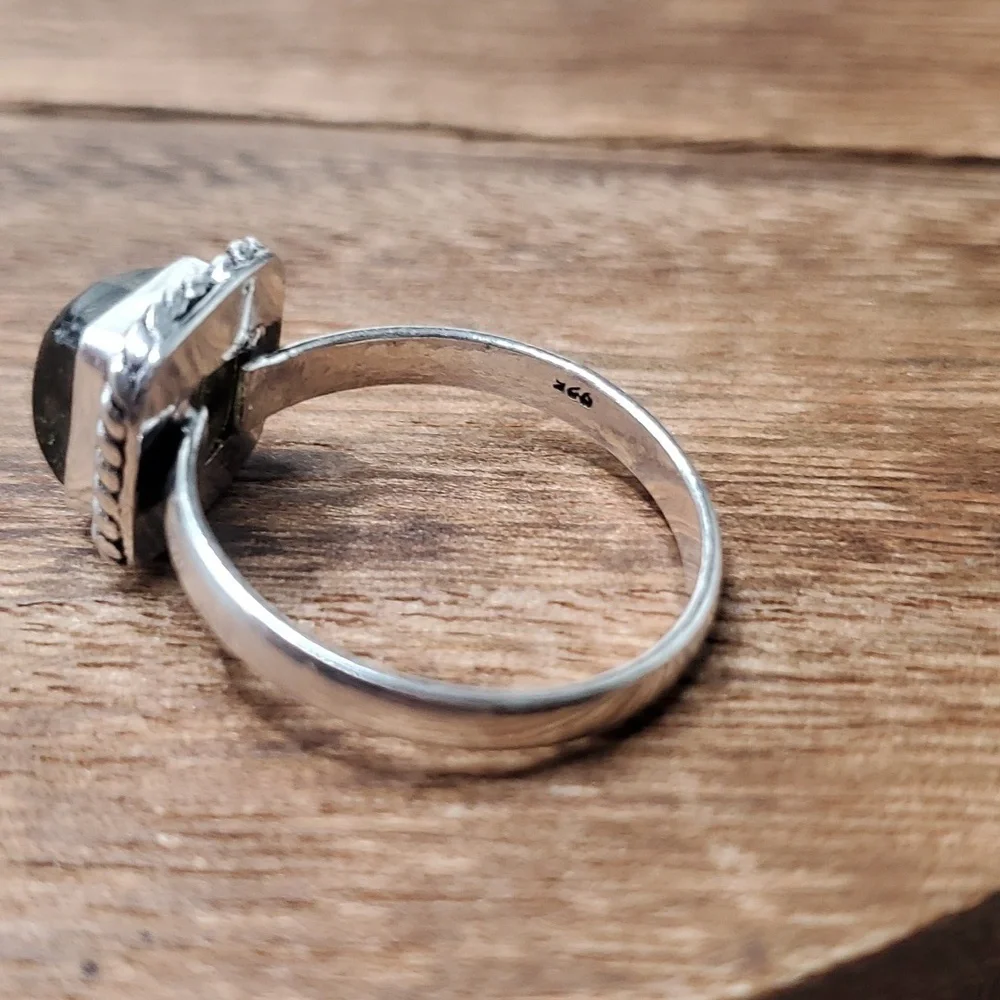 Size‎ 10.5 R220 labradorite sterling 925 ring silver